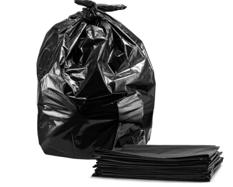 Trash Bags for 55 Gallon 50 Case w/Ties Large Black Garbage Bags