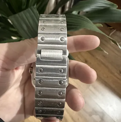 38mm Stainless Steel Men's Mechanical Watch with Sandoz Square Design, NH35 Movement, and Mineral Glass