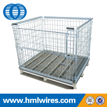 Euro collapsible steel metal foldable cage pallet