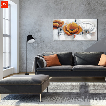 Oversized Detailed Flowers Oil Painting