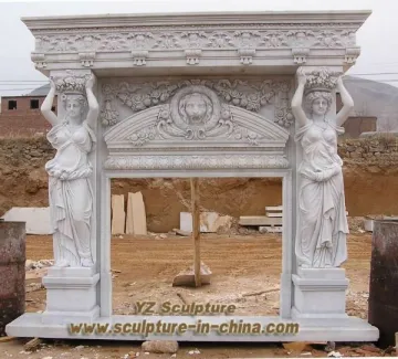 Garden Stone Statuary Fireplace FPS-D047