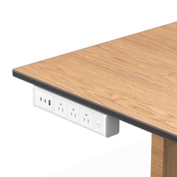 Hanging Desk Power Socket with 65W USB-C Ports - Under Desk Power Strip for Office Furniture