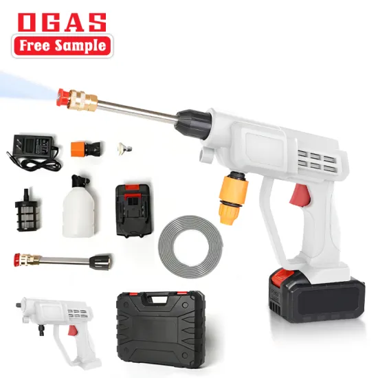 OGAS 48V Portable Car Wash Water Gun with High Pressure and Dual Lithium Batteries - Up to 120 Minutes of Use