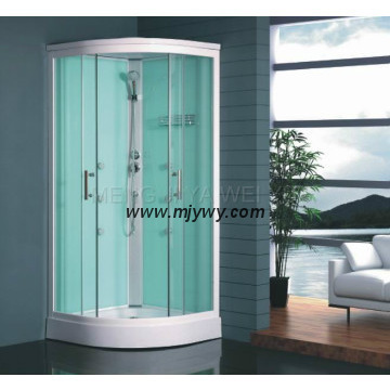 tempered glass complete shower cabin whith hydromassage back jets