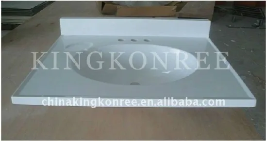 Acrylic Solid Surface Hair Salon Wash Basins Hand Bathroom Sinks / Bathroom Wash Basins