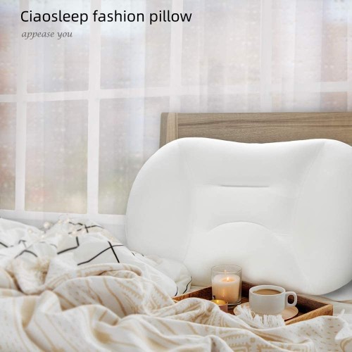 Unique Curved Design Bed Pillow Ciaosleep Cloud-Shaped Sleeping Bed Pillow Manufactory