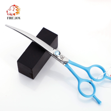 6.5 Inch JP440c Stainless Steel Elastic Paint Handle Pet Curved Scissors