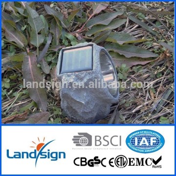 China supplier wholesale decorative led garden lights series XLTD-505 resin color changing powerful solar stone light
