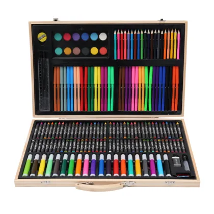 180 Pcs Kids Art Set Children Drawing Watercolor Pen Crayon Oil Pastel