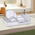 chrome plated metal Dish Drainer Rack drying rack with utensils holder dish drying rack for kitchen sink to kitchen