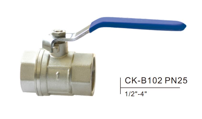 Valve à bille en laiton CK-B102 PN25 1/2 "-4"