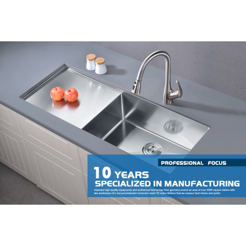 Farmhouse SUS304 Stainless Steel Kitchen Sinks Double Bowl