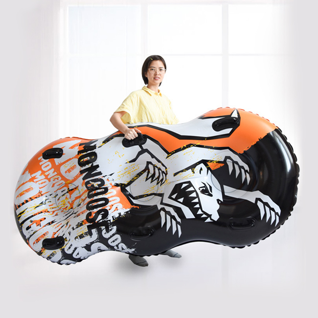 PVC folding portable 3 person inflatable snow tube