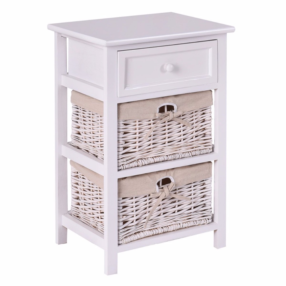 White Nightstand 3 Tiers 1 Drawer1 Jpg