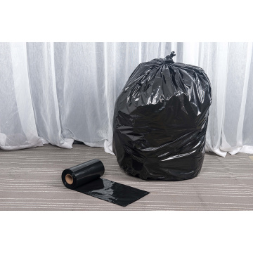 PE Plastic Black Waste Bags on Roll