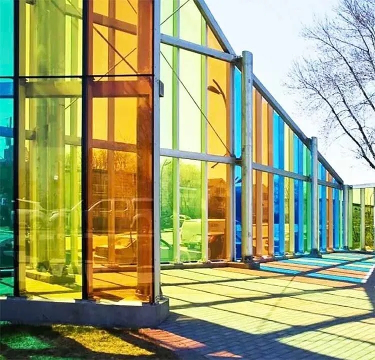 Tinted curtain wall glass