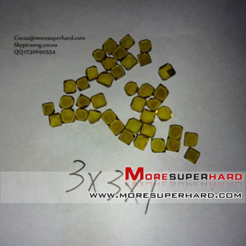 3*3*1 synthetic HPHT monocrystal diamond plate Cocoa@moresuperhard.com
