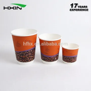Disposable recycled colorful double wall coffee paper cup
