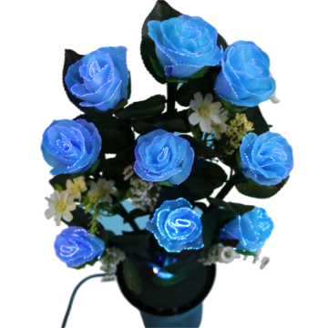 Wedding Decor: LED Fiber Optic Fabric Glow Flowers