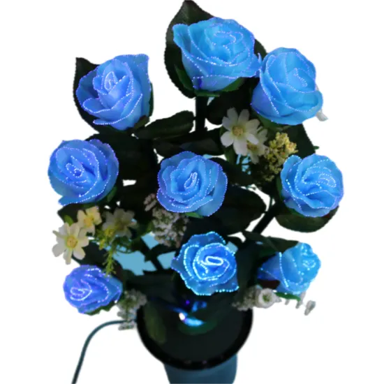 Wedding Decor: LED Fiber Optic Fabric Glow Flowers