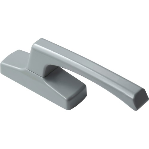 Серая алюминиевая ручка для современных окон