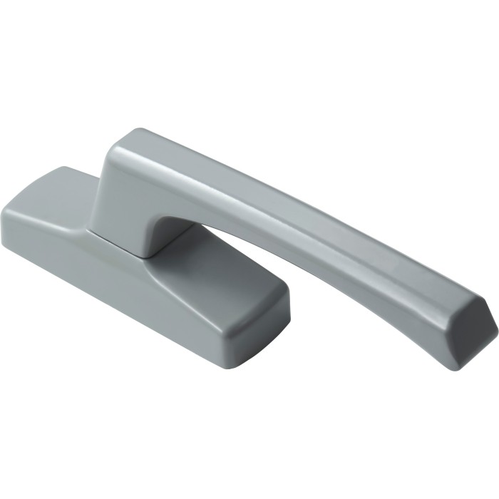 Серая алюминиевая ручка для современных окон