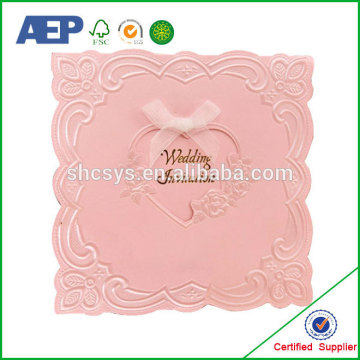 Customized Cheap Wholesale Heart Shape Handmade Greeting Card