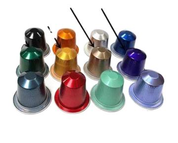 Custom Multi-Color Aluminum Foil Lid Coffee Capsules with Personalized Logo