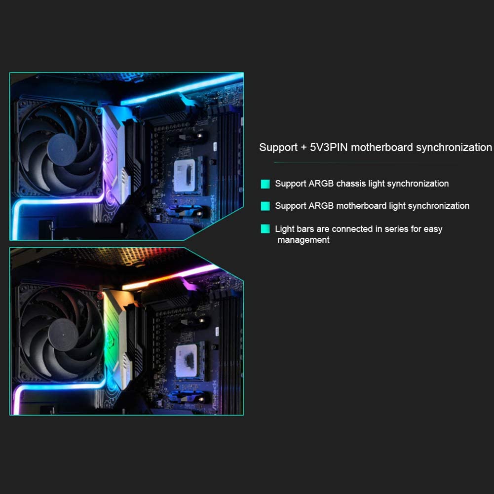 Pc Gaming Computer Case Desktop 5v 3pin A-rgb Flex Neon Led Tape, High ...