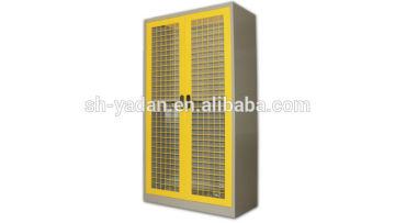 2017 New steel glass door cabinet with adjustable shelves