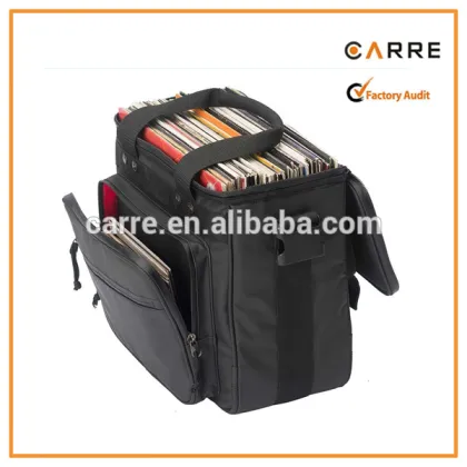 Custom Durable DJ record bag with shoulder strap