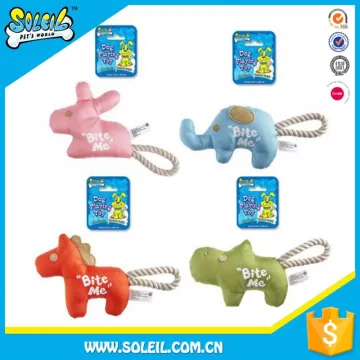 Sample Available Polyester Pet Plush Toy With Cotton Rope