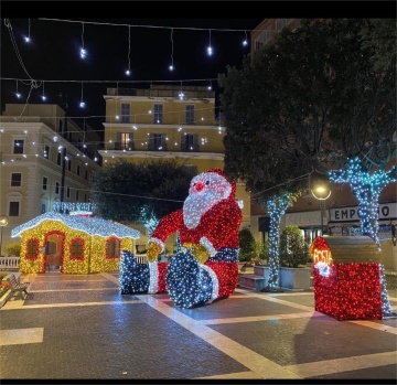 3D LED Christmas Outdoor Santa Claus Light Motif for Holidays