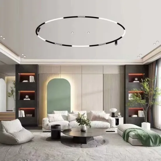 Aluminum 48V Arc-shaped Magnetic Track Lighting System 15W 2700~6500K For Shop & Hotel