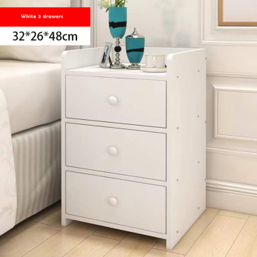 Modern Wooden White Bedside Organizer and Storage Furniture for the Bedroom