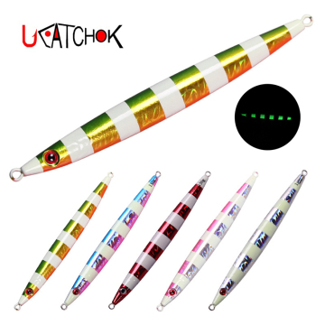 High-Speed 100G-400G Luminous Metal Jig Lures for Marine Boat Jigging