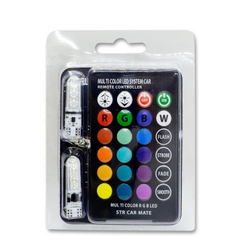 Wireless T10 LED Bulbs with Remote Controller and RGB