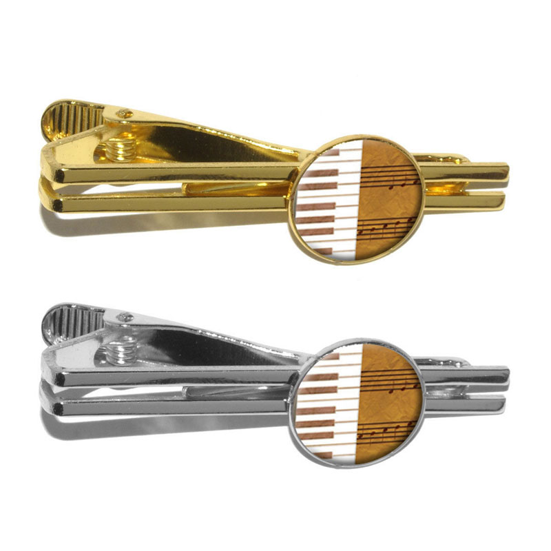 Gold Piano Keys Tie Bar