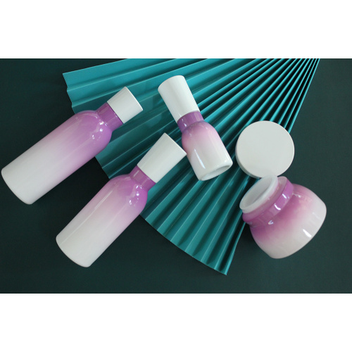 Conjunto de cosméticos para frasco de vidro violeta