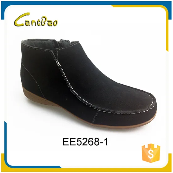 Comfortable slip on high quality black men brand boots