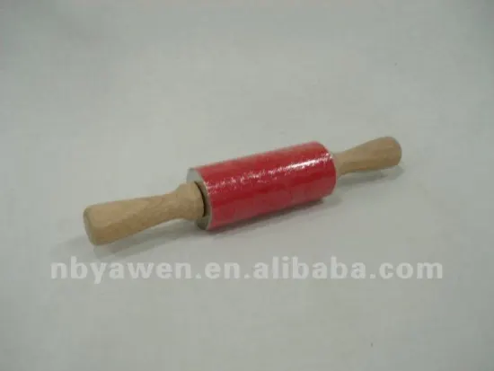 silicone rolling pin with wood handle