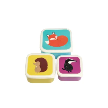 Reusable BPA-Free Snack Pot Lunch Box Set (3 Pack): Ideal for Nursery School, Travel, and Home Use