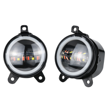 Universal Triangular Binocular LED Projector High Low Beam Fog Lamp with Angel Eye