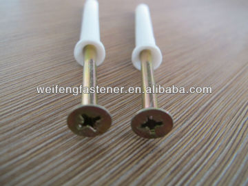 Hammer drive anchor with nail screw yellow zinc plated
