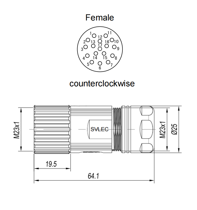 IP67 M23 connector