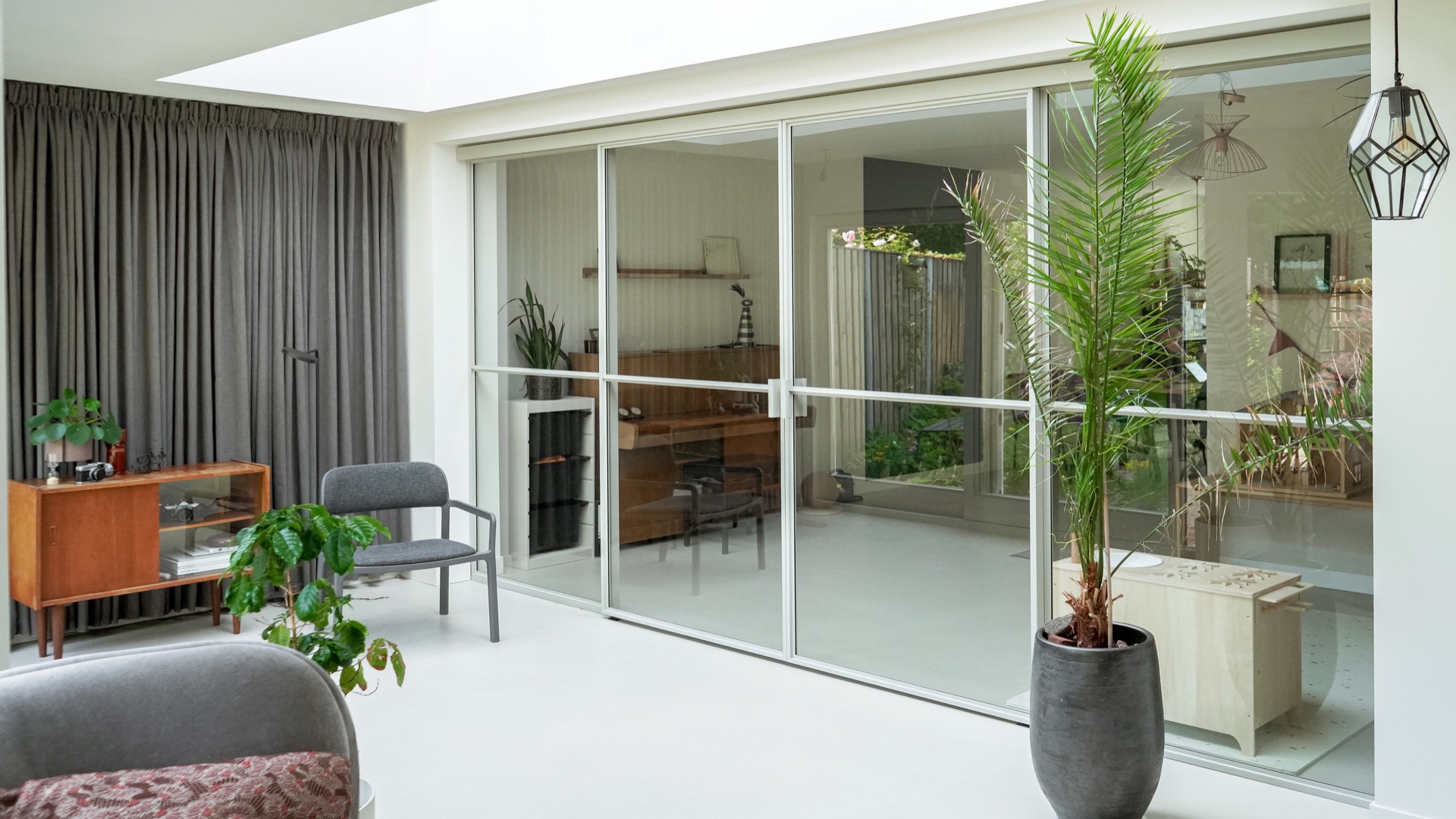 sliding door with grill