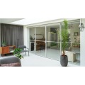 Aluminum door stack sliding grill glass design door
