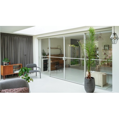 aluminium glass doors Aluminum door stack sliding grill glass design door Supplier