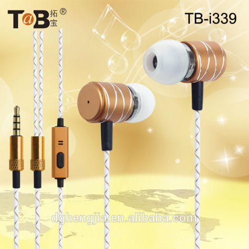 2016 Consumer electronics droppshipping factory price in-ear high quality metal texture cable earphones with microphone