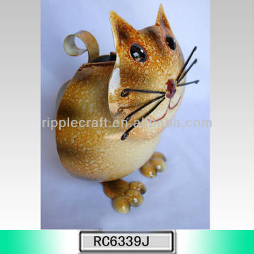 Fantastic Garden Metal Cat Plant Pot